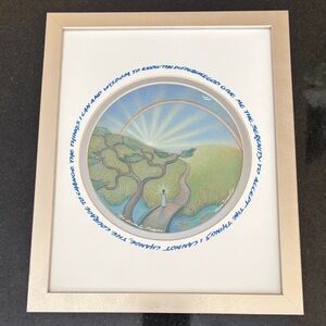 Nina Uccello Handmade Watercolor Serenity Prayer Framed Art Print 8x10 framed